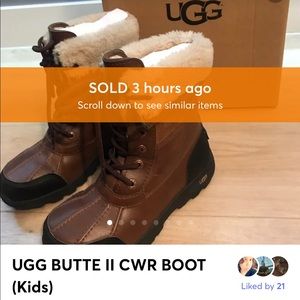 (SOLD) UGG BUTTE II CWR BOOT (Kids)